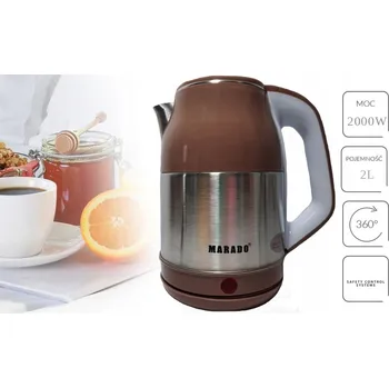 Rychlovarná konvice Rychlovarná konvice Marado WDF2.0A1 2000 W 2 l béžová/hnědá