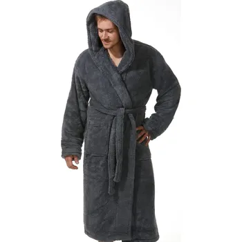 Pánský župan Župan pánský huňatý 1z1006 šedá 4xl