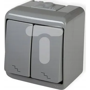 vypínač Schodišťový vypínač Klasik Karlik, odstíny šedé 10WHE-7