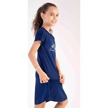 Dětská noční košile Vienetta Secret Butterfly tmavě modrá 11 - 12