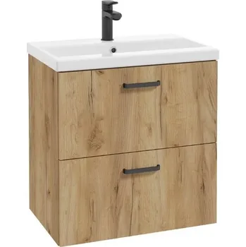 Koupelnový nábytek ROSS Koupelnová skříňka s keramickým umyvadlem DUB premium 60 cm