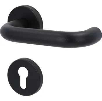 Dveřní kování Südmetall Paula II-R, černá struktura, TopSpeed, paniková klika Cylindrická vložka, klika / klika
