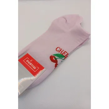 Dámské ponožky Milena Dámské kotníkové ponožky CHERRIES Růžové Milena růžová 3429713