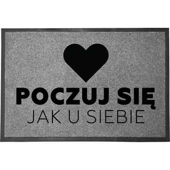 Rohožka ŠEDÁ VSTUPNÍ ROHOŽKA DO DOMU DEKORATIVNÍ | DÁREK POCZUJ 60X40cm