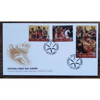 Sběratelství KYPR (ŘECKO) FDC 1028/30 vánoční, r. 2003