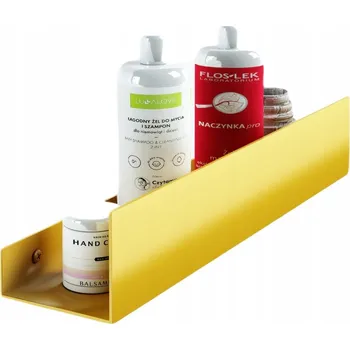 Koupelnový nábytek Kovová police ZLATÁ závěsná loft koupelnová 50 cm