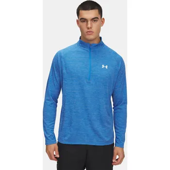 Pánské tričko Pánské tričko Under Armour UA Tech Textured 1/2 Zip-BLU - modré Velikost: XL