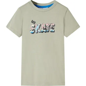 Chlapecké tričko vidaXL Dětské tričko světle khaki 140 [12568]