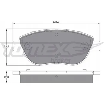 Brzdová destička BRZDOVÉ DESTIČKY PŘEDNÍ TX 12-483 TOMEX BRAKES FIAT