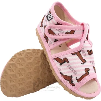 Chlapecké bačkory Dětské inovativní pantofle RAK 100014-4 Jezevčík růžový - vel. 28