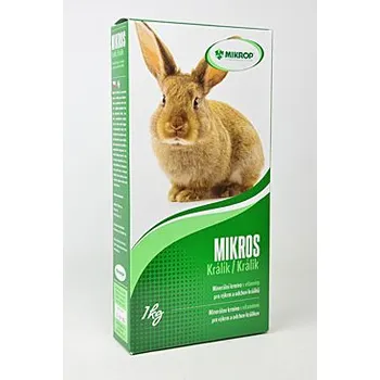 Krmivo pro hospodářské zvíře Mikros Králík plv 1kg krabička