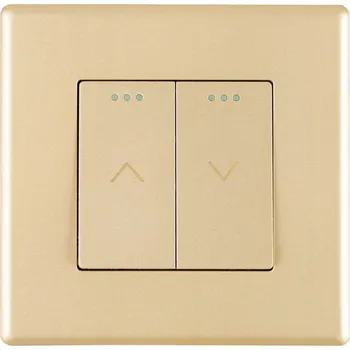 vypínač SPÍNAČ OVLADAČ MECHANICKÝ PLASTOVÝ RÁMEČEK PRO ROLETY ZLATÝ