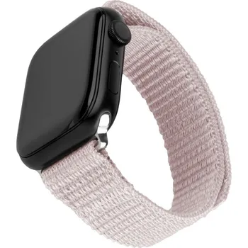 Řemínek na hodinky Nylonový řemínek FIXED Nylon Sporty Strap pro Apple Watch 38/40/41mm, růžově zlatý