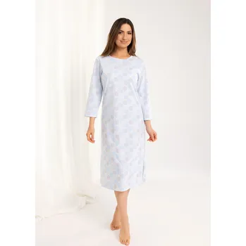 Dámské noční prádlo Regina noční košile 161 - modrá, XL (Bavlněná noční košile)