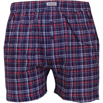 Boxerky Pánské trenky Andrie s kostkou PS5920 navy-red velikost XL-54/56