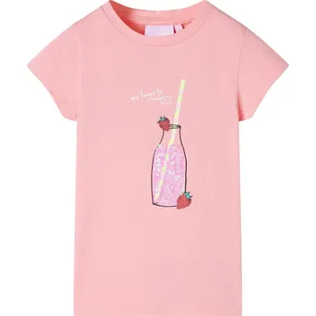 vidaXL Dětské tričko 140 [11273] Barva: Růžová