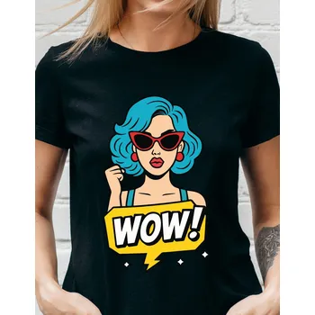 Dámské tričko Dámské tričko - Woow Barva: Černá, Velikost: L