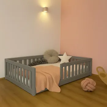 Dětská postel MAXIDO Dětská postel Maxim se zábranou 200 x 120 šedá (Český výrobek)