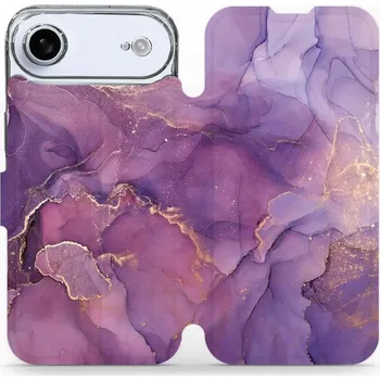 Pouzdro na mobilní telefon Flipové pouzdro Mobiwear - Apple iPhone Air - VP20S Fialový mramor (Knížkové flip pouzdro, obal, kryt na mobil Apple iPhone Air - VP20S Fialový mramor, materiál Umělá kůže + TPU - ochrana 360°, stojánek, silikonová vanička, magnetické zavírání)