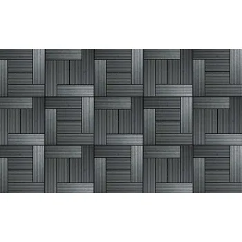 Venkovní dlažba ALFIstyle WPC podlahové dlaždice 30x30 cm, černá, Kus