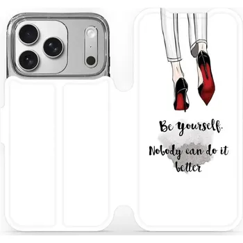 Pouzdro na mobilní telefon Flipové pouzdro Mobiwear - Apple iPhone 17 Pro - M046P Be yourself (Knížkové flip pouzdro, obal, kryt na mobil Apple iPhone 17 Pro - M046P Be yourself, materiál Umělá kůže + TPU - ochrana 360°, stojánek, silikonová vanička, magnetické zavírání)