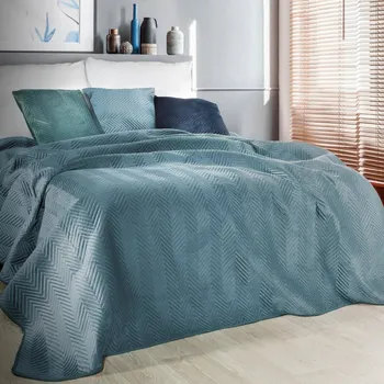 Přehoz na lůžko PŘEHOZ NA KŘESLO SOFIE 70X160 CM SVĚTLEMODRÝ