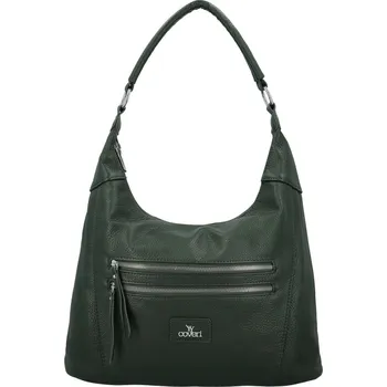 Kabelka Módní dámská koženková kabelka na rameno Coveri Luiza, tmavě zelená