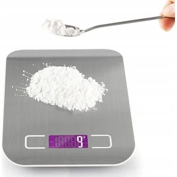 Kuchyňská váha Malá elektronická kuchyňská váha stříbrná