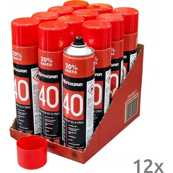 Průmyslové lepidlo ULTRA SILNÉ Kontaktní lepidlo na čalounění ve spreji voděodolné FIXGRIP40 600 ml 12