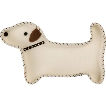 Dekorativní filcová miska bílý pejsek s obojkem – 20x13x3 cm