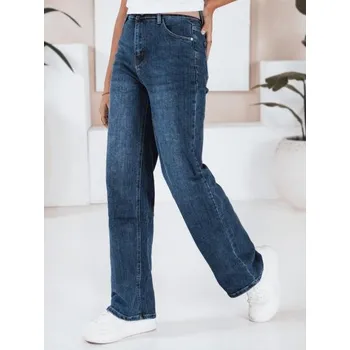 Dámské džíny Dámské džíny wide leg tmavě modré