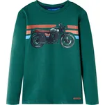 vidaXL Dětské tričko s dlouhým rukávem 92 [12639] Barva: Zelená