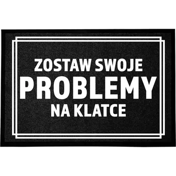 ČERNÁ VSTUPNÍ ROHOŽKA DO DOMU DEKORATIVNÍ | DÁREK PROBLÉMY 60X40cm