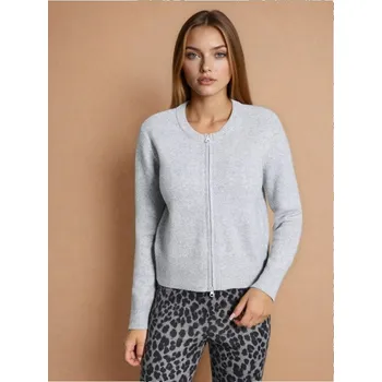 Dámský svetr Sinsay - Svetr na zip - šedá - 220GT-09M - 220GT-09M-L