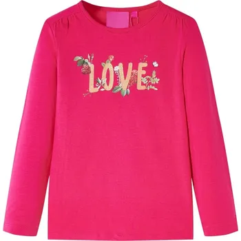 Chlapecké tričko vidaXL Dětské tričko s dlouhým rukávem jasně 128 [13727] Barva: Růžová