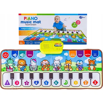 Hudební nástroj pro děti VELKÁ EDUKAČNÍ HUDEBNÍ PODLOŽKA PRO DĚTI PIANO HUDBA INSTRUMENTY ZVUKY