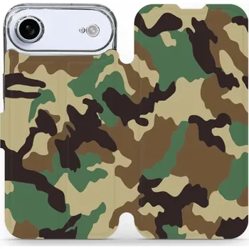 Pouzdro na mobilní telefon Flipové pouzdro Mobiwear - Apple iPhone Air - V111P Maskáče (Knížkové flip pouzdro, obal, kryt na mobil Apple iPhone Air - V111P Maskáče, materiál Umělá kůže + TPU - ochrana 360°, stojánek, silikonová vanička, magnetické zavírání)