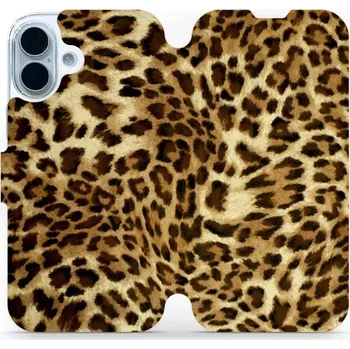 Pouzdro na mobilní telefon Flipové pouzdro Mobiwear - Apple iPhone 17 - VA33P Leopardí vzor (Knížkové flip pouzdro, obal, kryt na mobil Apple iPhone 17 - VA33P Leopardí vzor, materiál Umělá kůže + TPU - ochrana 360°, stojánek, silikonová vanička, magnetické zavírání)