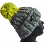R-Spekt Kulich MAXI PomPom beanie šedý citron
