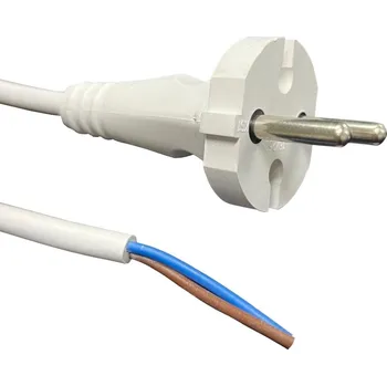 Prodlužovací kabel Flexo PVC šňůra 862101-3-1/3, 2x1, rovná vidlice, bílá - 3 m (AK 86 2101-3-1/3)