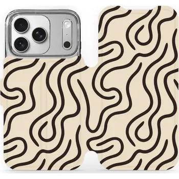 Pouzdro na mobilní telefon Flipové pouzdro Mobiwear - Apple iPhone 17 Pro - VA60S Linky (Knížkové flip pouzdro, obal, kryt na mobil Apple iPhone 17 Pro - VA60S Linky, materiál Umělá kůže + TPU - ochrana 360°, stojánek, silikonová vanička, magnetické zavírání)
