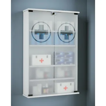 Komoda VCM Nástěnná lékárnička Janula, bílá 488331