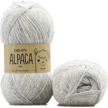 Příze Drops Alpaca MIX 9020 stříbrošedá