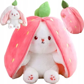 plyšák Plyšová Hračka králík jahoda plyšová 25 cm