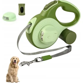 Vodítko pro psa Chytré vodítko pro psy do 30kg – flexi páska 8 m, LEDsvětlo, zásobník sáčků