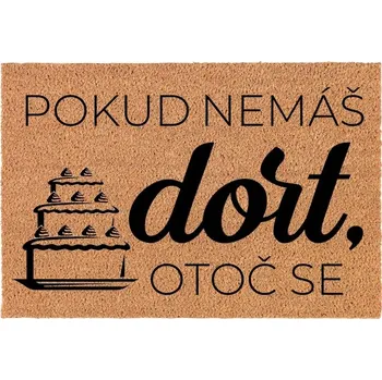 Kokosová rohožka vstupní dekorativní Veselý Dárek Jen s dortem