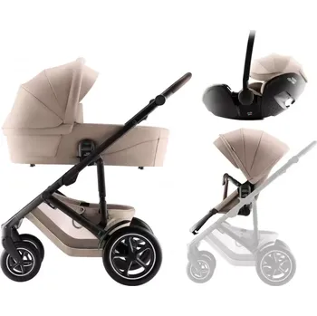 Kočárek Britax Set kočárek Smile 5Z + hluboká korba + autosedačka Baby-Safe PRO Style 2025 Teak