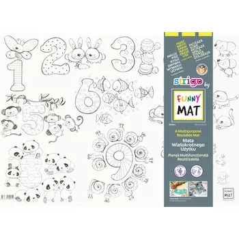 Obraz Bílá voděodolná podložka na malování Strigo by Funny Mat Čísla 48 x 33,5