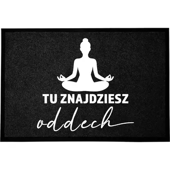 Rohožka ČERNÁ VSTUPNÍ ROHOŽKA DO DOMU DEKORATIVNÍ | DÁREK DECH 60X40cm