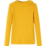 vidaXL Dětské tričko s dlouhým rukávem jasně 116 [14136] Barva: Okrová